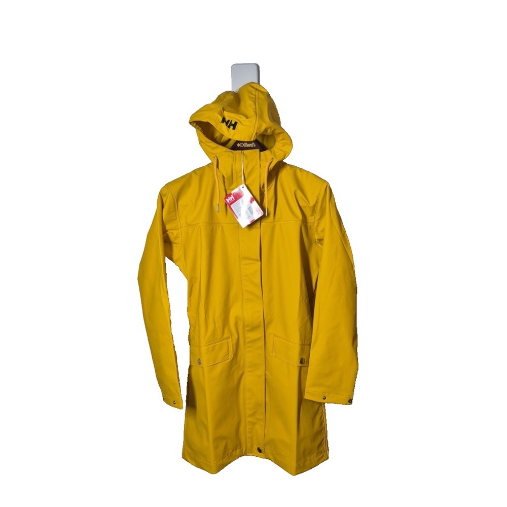 Helly Hansen Jacket Womens XS Yellow Regular Fit Moss Helox+ Hooded Full Zip NEW